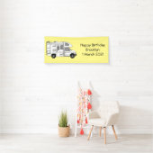 Campervan Cartoon Illustration Banner (Insitu)
