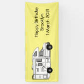 Campervan Cartoon Illustration Banner (Vertikal)