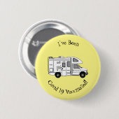 Campervan Cartoon Illustration Button (Vorne & Hinten)