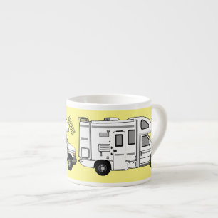 Campervan Cartoon Illustration Espressotasse