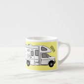 Campervan Cartoon Illustration Espressotasse (Rechts)