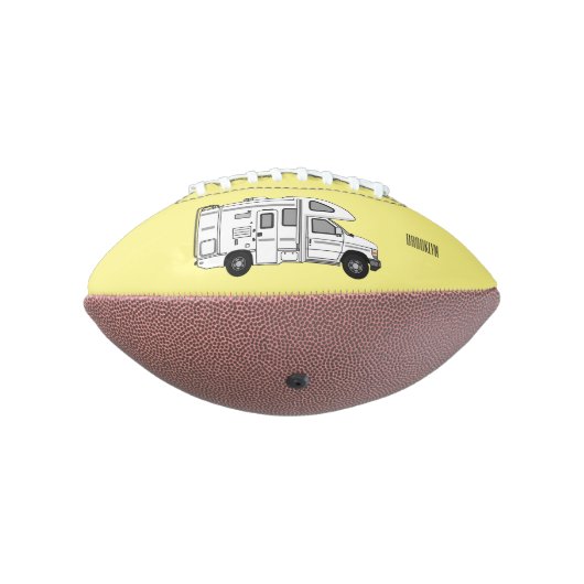 Campervan Cartoon Illustration Football (Gedreht 270)