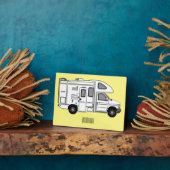 Campervan Cartoon Illustration Fotoplatte (Seite)