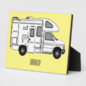 Campervan Cartoon Illustration Fotoplatte (Seite)