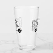 Campervan Cartoon Illustration Glas (Links)