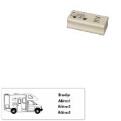 Campervan Cartoon Illustration Gummistempel (Stempel)