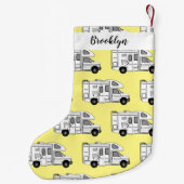 Campervan Cartoon Illustration Kleiner Weihnachtsstrumpf (Rückseite)