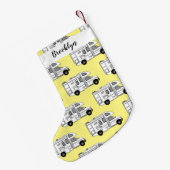 Campervan Cartoon Illustration Kleiner Weihnachtsstrumpf (Rückseite (Hängend))