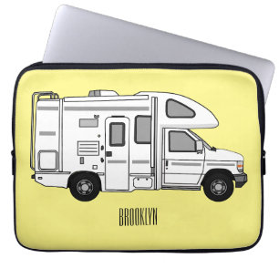 Campervan Cartoon Illustration Laptopschutzhülle