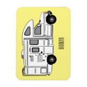 Campervan Cartoon Illustration Magnet (Vertikal)