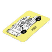 Campervan Cartoon Illustration Magnet (Linke Seite)