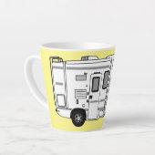 Campervan Cartoon Illustration Milchtasse (Linke Ecke)