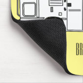 Campervan Cartoon Illustration Mousepad (Ecke)