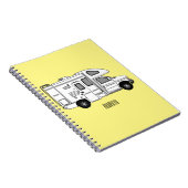 Campervan Cartoon Illustration Notizblock (Rechte Seite)