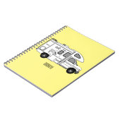Campervan Cartoon Illustration Notizblock (Linke Seite)