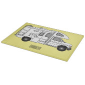 Campervan Cartoon Illustration Schneidebrett (Ecke)