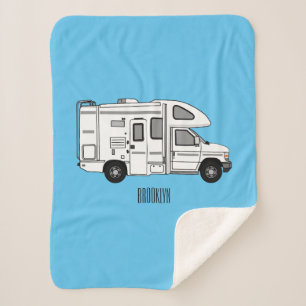 Campervan Cartoon Illustration Sherpadecke