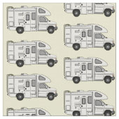 Campervan Cartoon Illustration Stoff (Nahaufnahme)