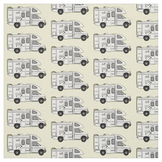 Campervan Cartoon Illustration Stoff (Muster)
