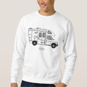 Campervan Cartoon Illustration Sweatshirt