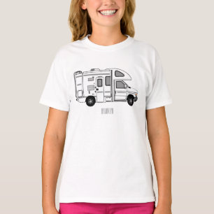 Campervan Cartoon Illustration T-Shirt
