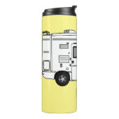 Campervan Cartoon Illustration Thermosbecher (Nach links gedreht)
