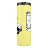 Campervan Cartoon Illustration Thermosbecher (Rückseite)