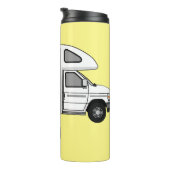 Campervan Cartoon Illustration Thermosbecher (Nach rechts gedreht)