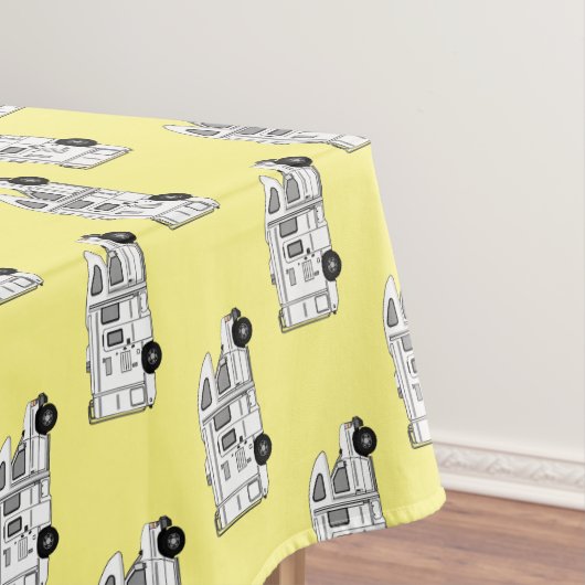 Campervan Cartoon Illustration Tischdecke (Beispiel)