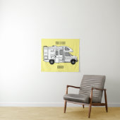 Campervan Cartoon Illustration Wandteppich (Beispiel (Horizontal))