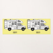 Campervan Cartoon Illustration Yogamatte (Rückseite (Horizontal))