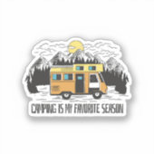 Campervan Mountain Retreat Aufkleber (Vorderseite)