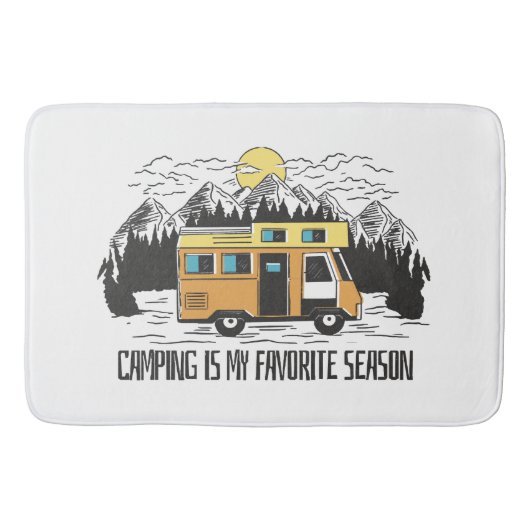 Campervan Mountain Retreat Badematte (Vorderseite)