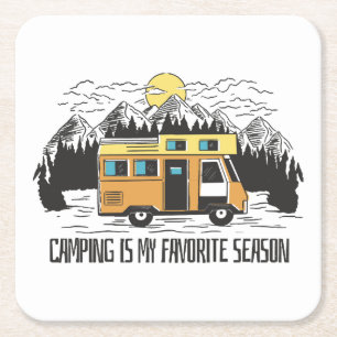 Campervan Mountain Retreat Rechteckiger Pappuntersetzer