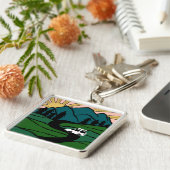 Campervan Mountains Vanlife RV Sunrise Schlüsselanhänger (Seite)