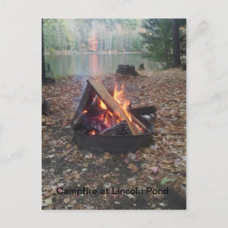 Campfeuer am Lincoln-Teich Postkarte