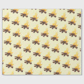 Campfeuer auf dem Gelben Camping Wandern Geschenkpapier (Flach)