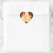 Campfeuer Herz-Aufkleber (Tasche)