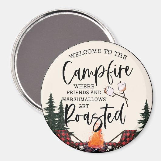 Campfeuer Magnet (Vorderseite/Rückseite)