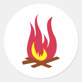 Campfeuer Runder Aufkleber