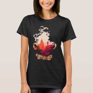 Campfeuer und Wildtiere mit Wandern und Wandern un T-Shirt