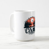Campfeuerabende inmitten der Pinienwälder Kaffeetasse (Vorderseite Links)