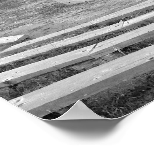 Campfeuerbox BW Poster (Ecke)