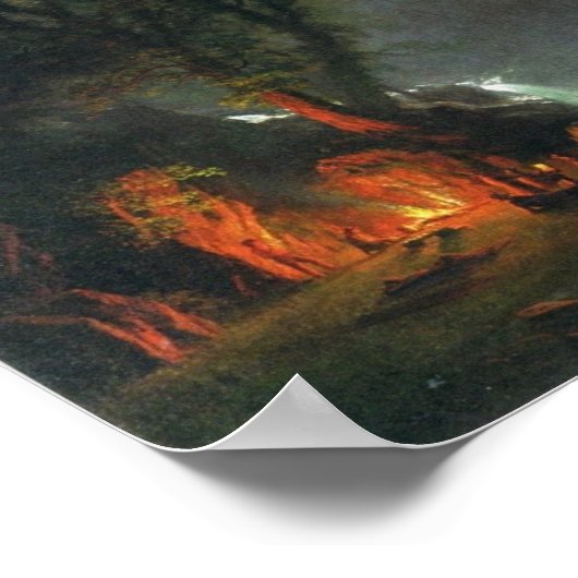 Campfeuerplatz Yosemite Poster (Ecke)