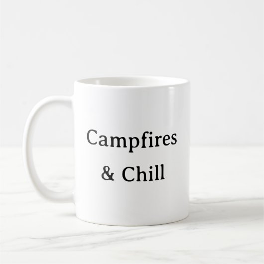 Campfire and Chill Tasse - Funny Camping Geschenk (Links)