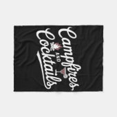 Campfire and Schwanzes Summer Camping Graphic Desi Fleecedecke (Vorderseite (Horizontal))