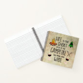 Campfire and Wine Camping Journal Notizblock (Innenseite)
