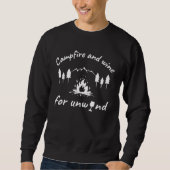Campfire and wine for unwind sweatshirt (Vorderseite)