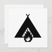 Campfire and Zent Symbol Einladung (Vorne/Hinten)