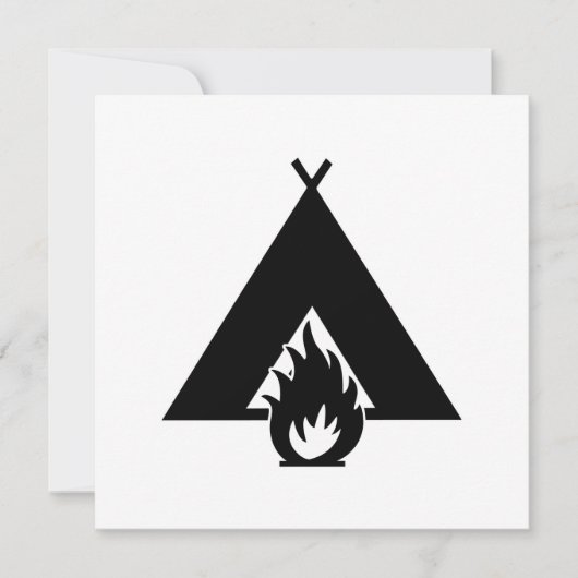 Campfire and Zent Symbol Einladung (Vorderseite)